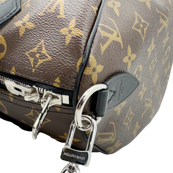 LOUIS VUITTON Speedy Soft 30 Dark Monogram Canvas Shoulder Bag Brown