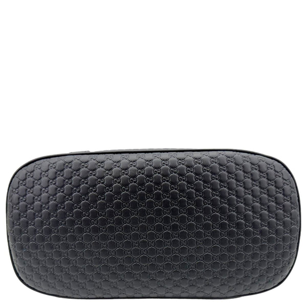 GUCCI Dome Medium Leather Crossbody Bag Black 449663