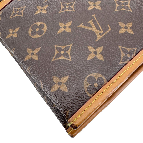 LOUIS VUITTON Saumur PM Monogram Canvas Messenger Bag Brown