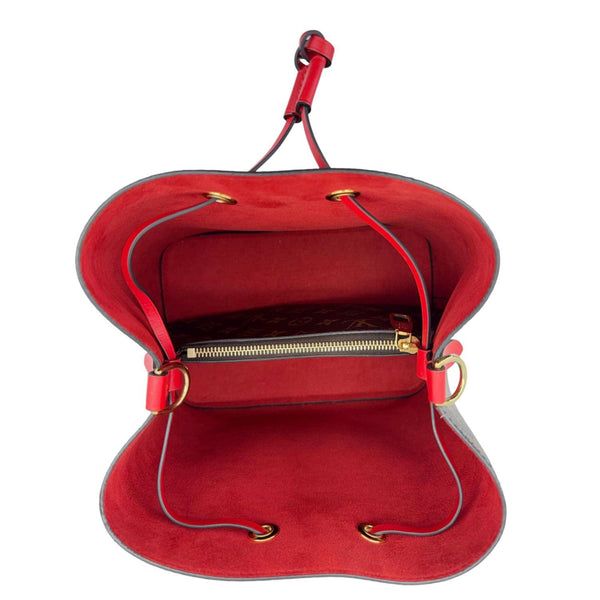 LOUIS VUITTON Neonoe MM Monogram Canvas Shoulder Bag Red