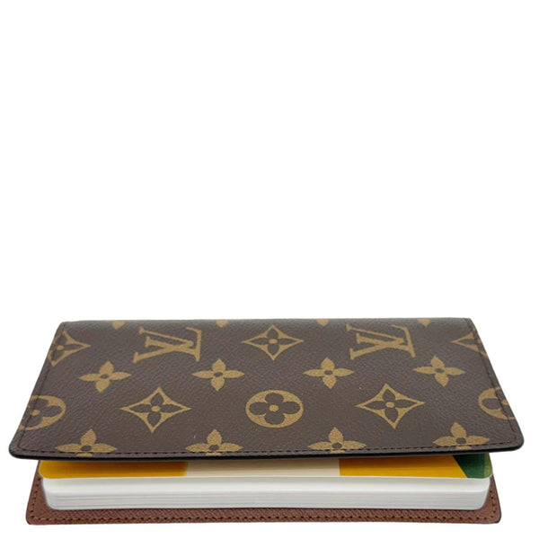 LOUIS VUITTON Pocket Agenda Cover Monogram Canvas Bifold Wallet Brown
