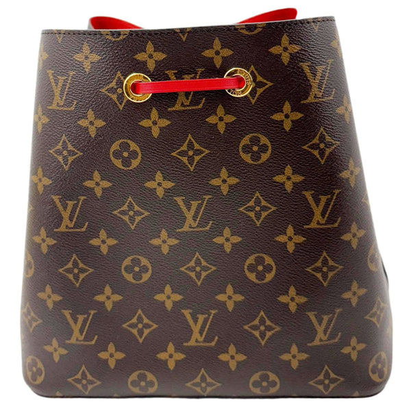 LOUIS VUITTON Neonoe MM Monogram Canvas Shoulder Bag Red