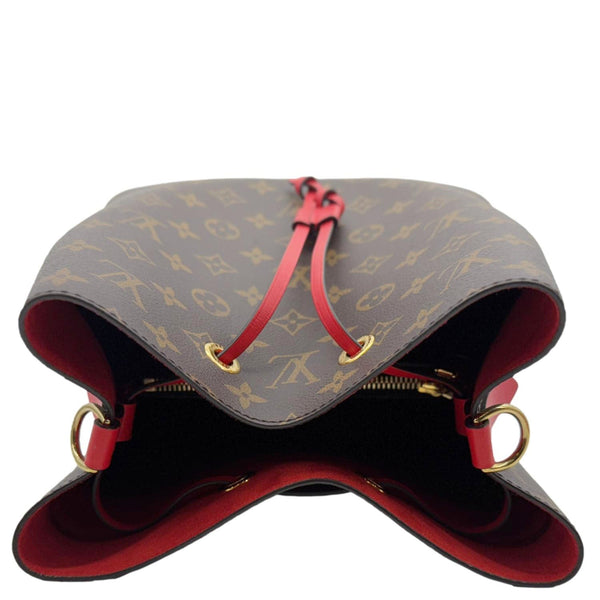 LOUIS VUITTON Neonoe MM Monogram Canvas Shoulder Bag Red