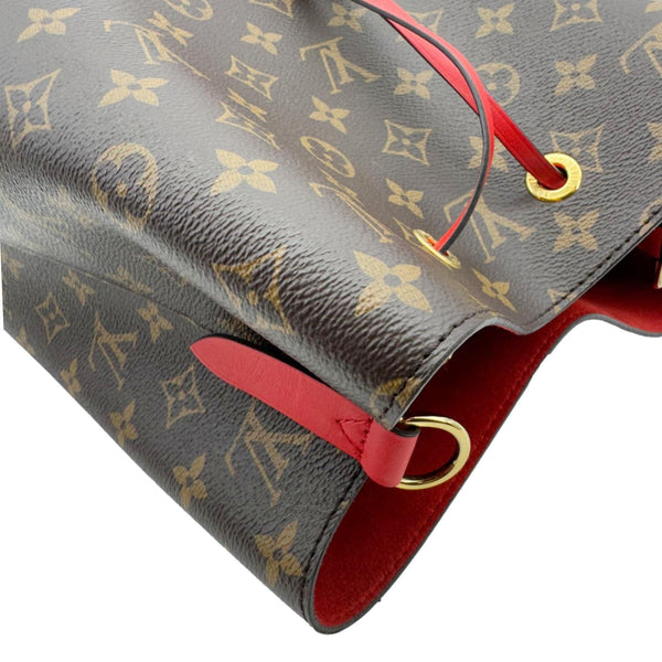 LOUIS VUITTON Neonoe MM Monogram Canvas Shoulder Bag Red