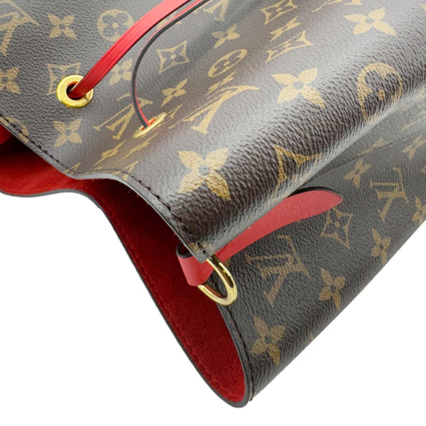 LOUIS VUITTON Neonoe MM Monogram Canvas Shoulder Bag Red