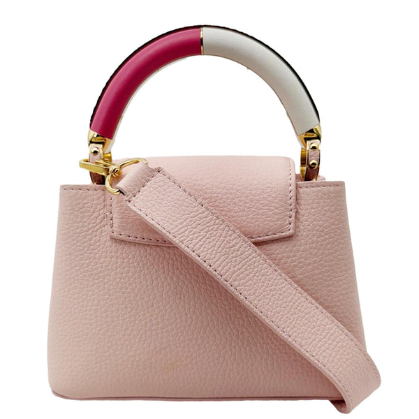 LOUIS VUITTON Capucines BB Taurillon Leather Crossbody Bag Pink