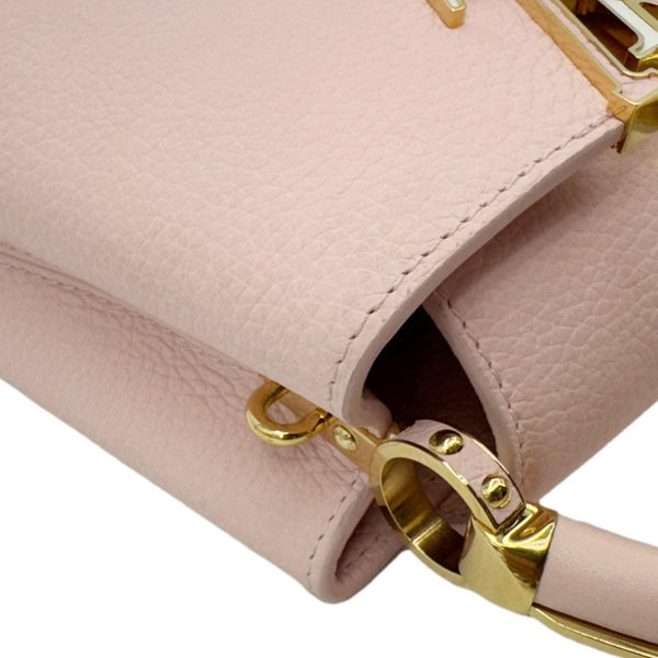LOUIS VUITTON Capucines BB Taurillon Leather Crossbody Bag Pink