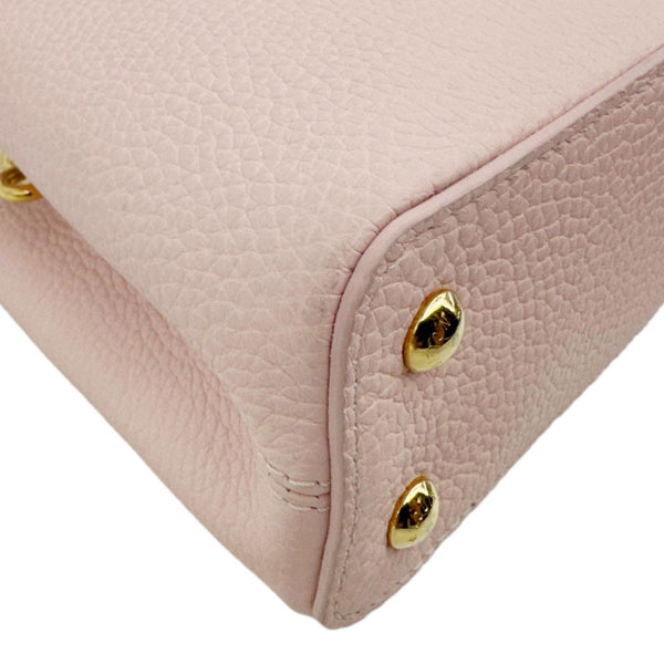 LOUIS VUITTON Capucines BB Taurillon Leather Crossbody Bag Pink