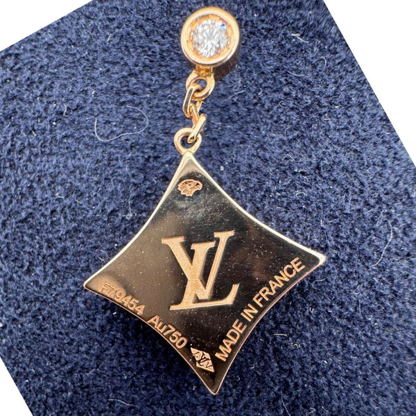 LOUIS VUITTON Color Blossom BB 18 Karat Pink Gold Star Ear Stud Golden