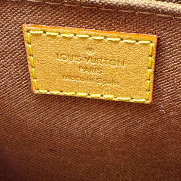 LOUIS VUITTON Petit Sac Plat Monogram Canvas Shoulder Bag Brown