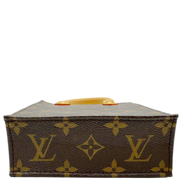 LOUIS VUITTON Petit Sac Plat Monogram Canvas Shoulder Bag Brown