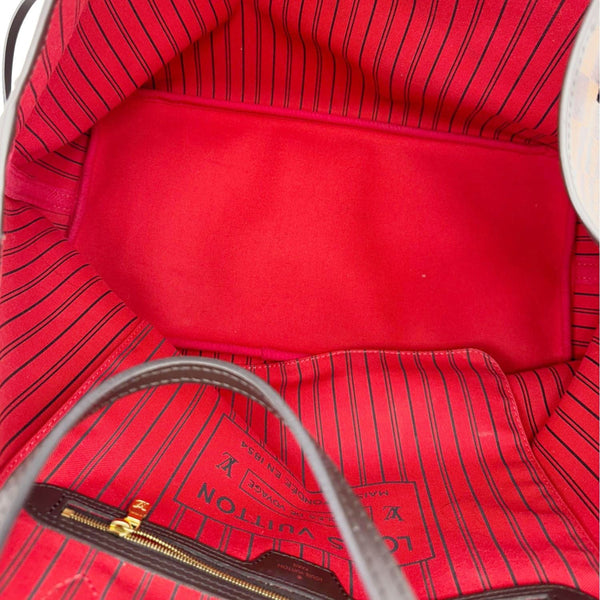 LOUIS VUITTON Neverfull GM Damier Ebene Tote Shoulder Bag Brown