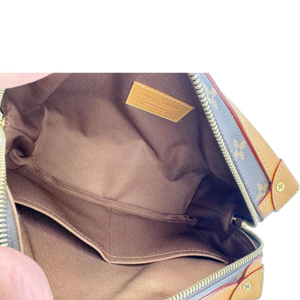 LOUIS VUITTON Soft Trunk Monogram Canvas Shoulder Bag Brown