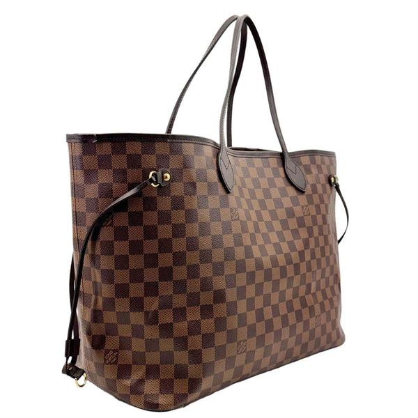 LOUIS VUITTON Neverfull GM Damier Ebene Tote Shoulder Bag Brown