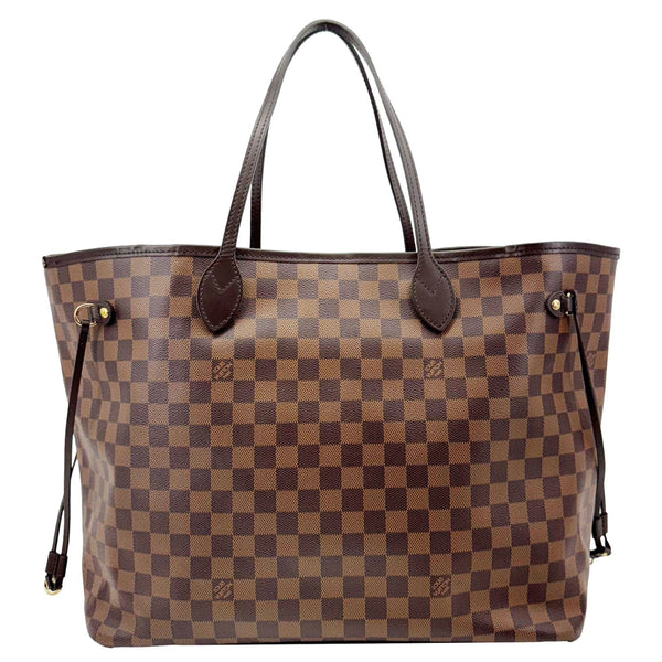 LOUIS VUITTON Neverfull GM Damier Ebene Tote Shoulder Bag Brown