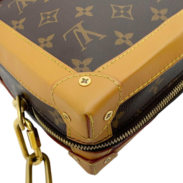 LOUIS VUITTON Soft Trunk Monogram Canvas Shoulder Bag Brown