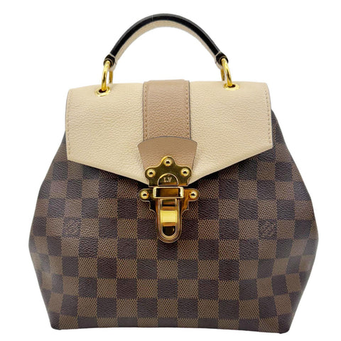 LOUIS VUITTON Clapton Damier Ebene Backpack Bag Beige