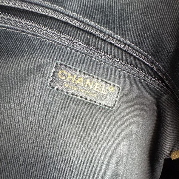 CHANEL Timeless CC Soft Quilted Caviar Leather Tote Bag Black