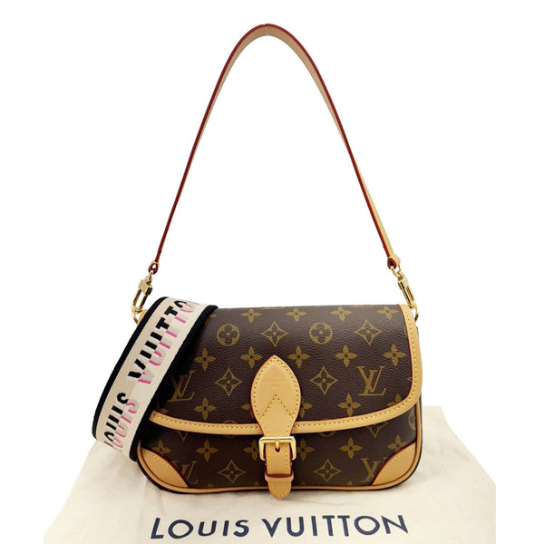 LOUIS VUITTON Diane Monogram Canvas Crossbody Bag Brown