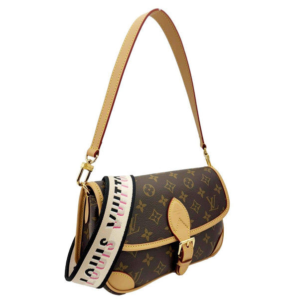 LOUIS VUITTON Diane Monogram Canvas Crossbody Bag Brown