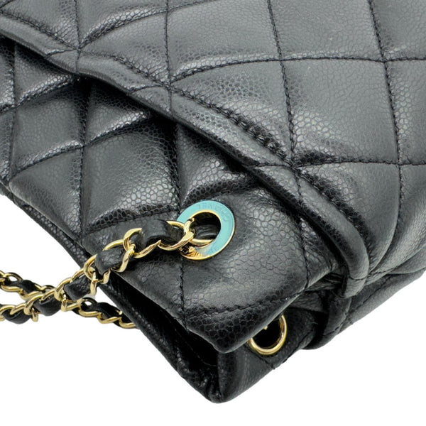 CHANEL Timeless CC Soft Quilted Caviar Leather Tote Bag Black