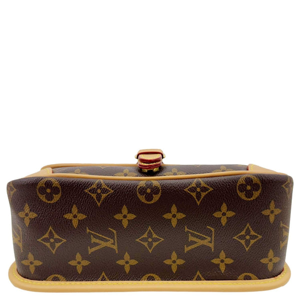 LOUIS VUITTON Diane Monogram Canvas Crossbody Bag Brown