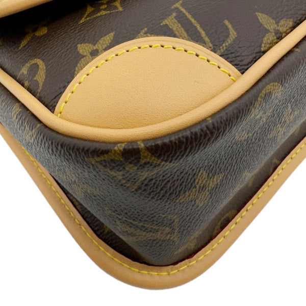 LOUIS VUITTON Diane Monogram Canvas Crossbody Bag Brown