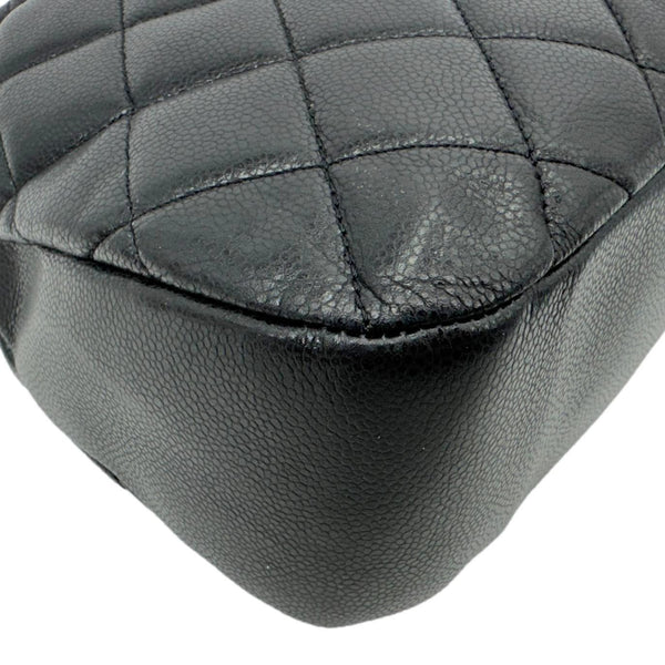 CHANEL Timeless CC Soft Quilted Caviar Leather Tote Bag Black