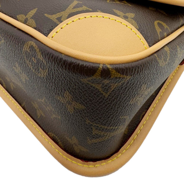LOUIS VUITTON Diane Monogram Canvas Crossbody Bag Brown