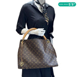 LOUIS VUITTON Artsy MM Monogram Canvas Hobo Shoulder Bag Brown