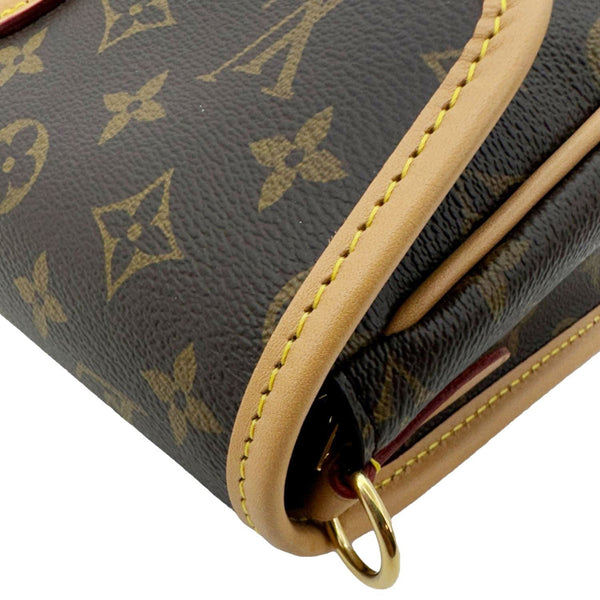 LOUIS VUITTON Diane Monogram Canvas Crossbody Bag Brown