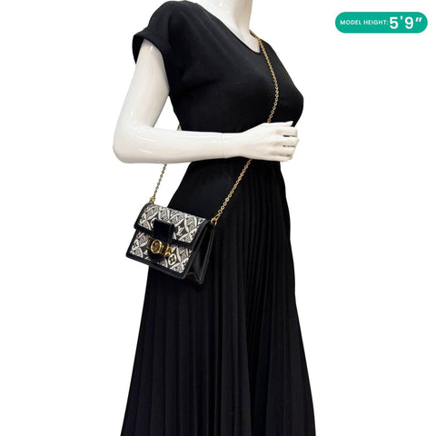 LOUIS VUITTON Dauphine Since 1854 Jacquard Chain Wallet Black