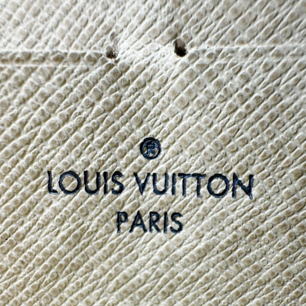 LOUIS VUITTON Damier Azur Zippy Wallet White