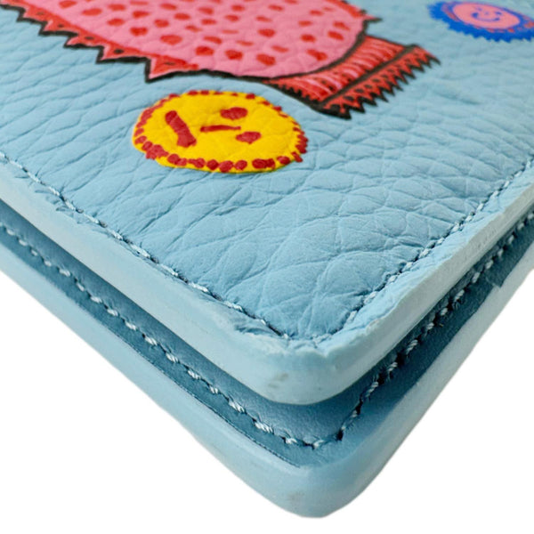 LOUIS VUITTON x YK Taurillon Leather Multiple Wallet Blue