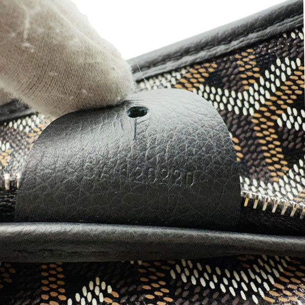 GOYARD Artois PM Chevron Print Coated Canvas Tote Bag Black