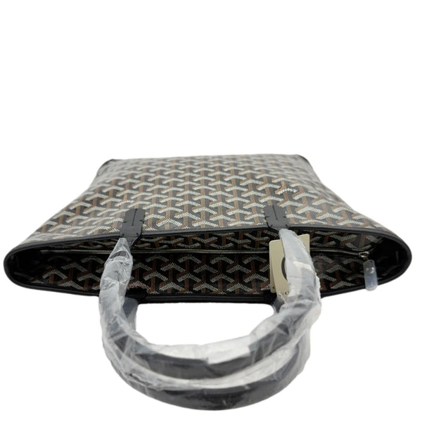 GOYARD Artois PM Chevron Print Coated Canvas Tote Bag Black