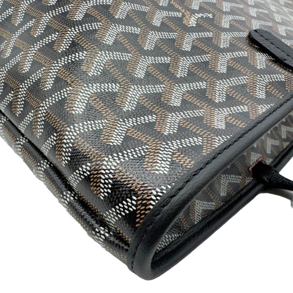 GOYARD Artois PM Chevron Print Coated Canvas Tote Bag Black