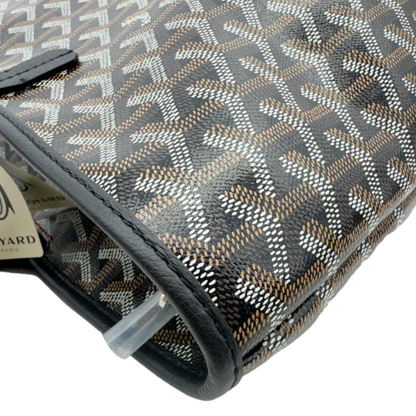 GOYARD Artois PM Chevron Print Coated Canvas Tote Bag Black
