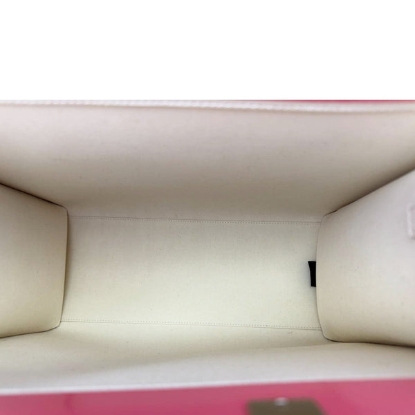 FENDI Sunshine Medium Patent Leather Crossbody Tote Bag Light Pink