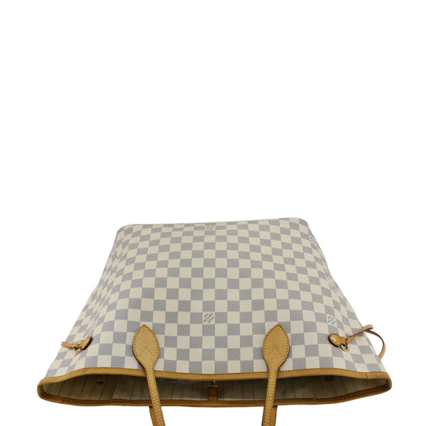 LOUIS VUITTON - Neverfull MM Damier Azur Tote Bag White upper look