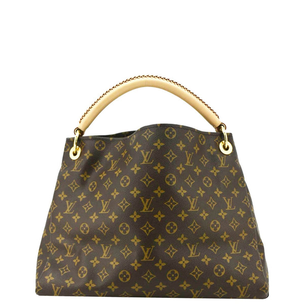 LOUIS VUITTON Artsy MM Monogram Canvas Hobo Bag in Brown back look