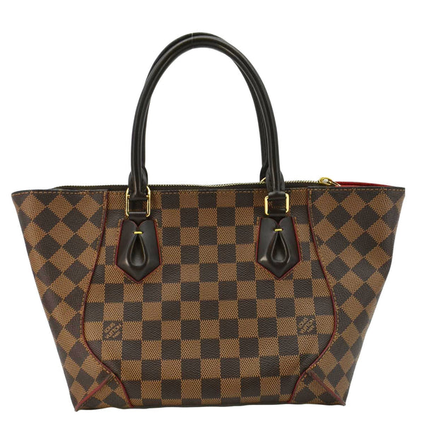LOUIS VUITTON Caissa MM Damier Ebene Brown Tote Bag  dummy look side