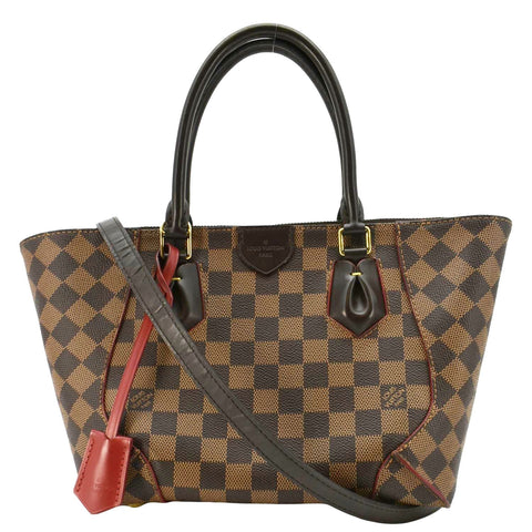 LOUIS VUITTON Caissa PM Damier Ebene Tote Bag Brown