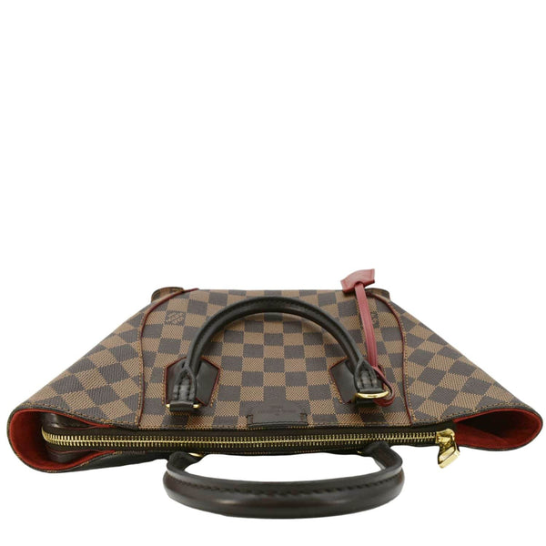 LOUIS VUITTON Caissa MM Damier Ebene Brown Tote Bag upper side look