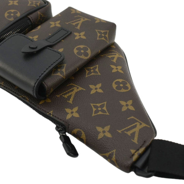LOUIS VUITTON Christopher Monogram Macassar Brown Bumbag right side look