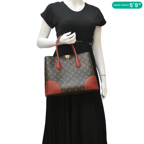 LOUIS VUITTON Flandrin Monogram Canvas Tote Shoulder Bag Cherry dummy look