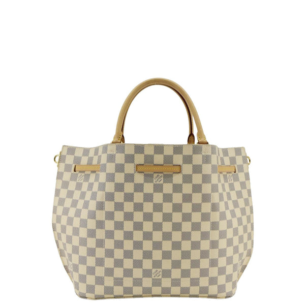 LOUIS VUITTON Girolata Damier Azur Shoulder Bag in White front side