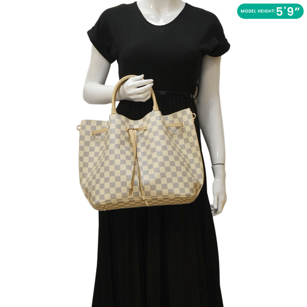 LOUIS VUITTON Girolata Damier Azur White Shoulder Bag dummy look