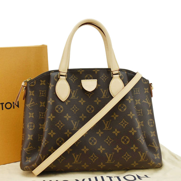 LOUIS VUITTON Rivoli MM Monogram Canvas Brown Shoulder Bag dummy look