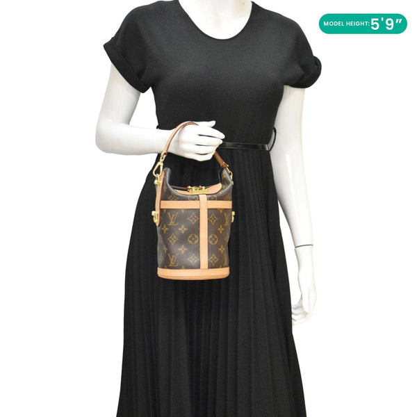 Louis Vuitton Monogram Canvas Brown Duffle Bag dummy side